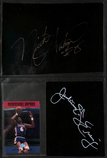 Lot of (80+) NBA Autographed Mostly Post Cards and Photos Inc. Julius Erving, Doc Rivers, Tracy McGrady, Dominique Wilkins and More  - JSA Auction Letter