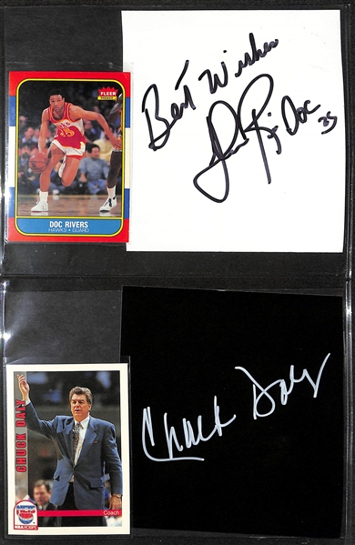 Lot of (80+) NBA Autographed Mostly Post Cards and Photos Inc. Julius Erving, Doc Rivers, Tracy McGrady, Dominique Wilkins and More  - JSA Auction Letter