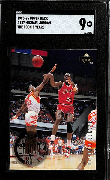 Lot of (5) Graded Basketball All-Stars w. Michael Jordan, Luka Doncic, and (2) Ja Morant Rookies