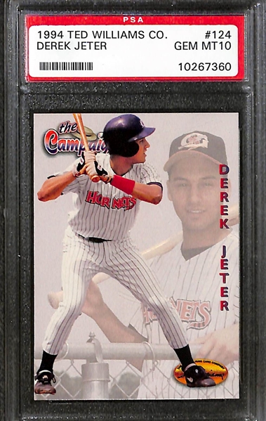 Lot of (5) Graded Baseball Rookie Cards w. Albert Pujols, Derek Jeter and Others