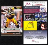 Reggie White Signed Green Bay Packers Football Card (JSA COA)
