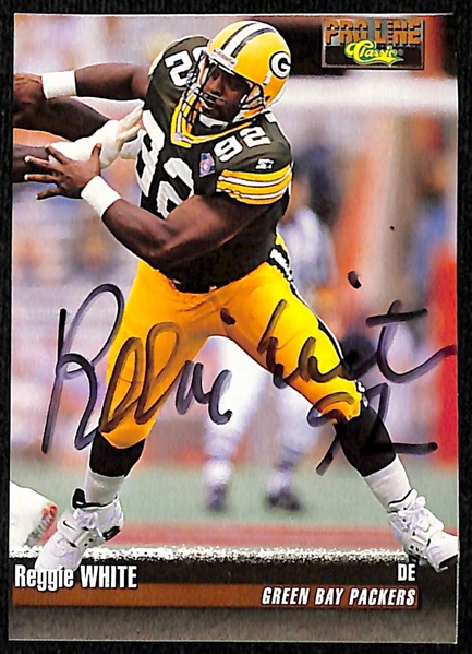 Reggie White Signed Green Bay Packers Football Card (JSA COA)