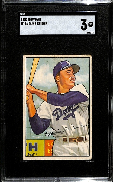 1952 Bowman Duke Snider #116 Graded SGC 3