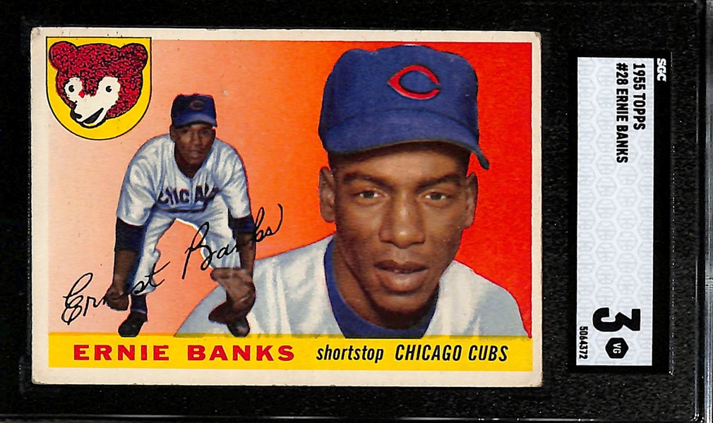 1955 Topps Ernie Banks(2nd Year)  #28 Graded SGC 3