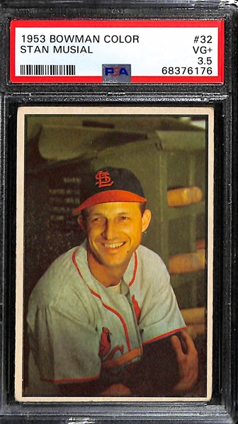 1953 Bowman Color Stan Musial #32 Graded PSA 3.5