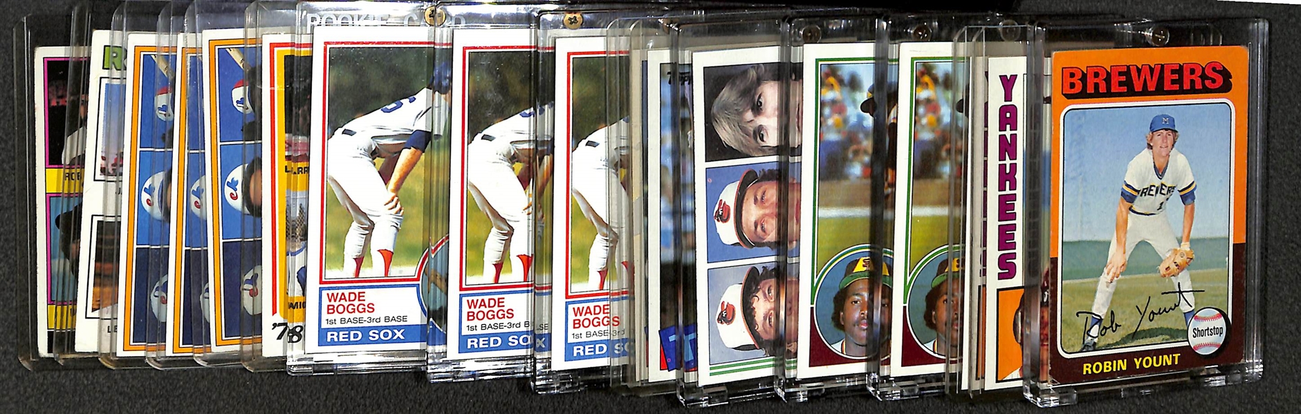 Lot of (17) 1970s and 80s Baseball Rookies w. Yount, Mattingly, Gwynn, Ripken, Puckett and More!