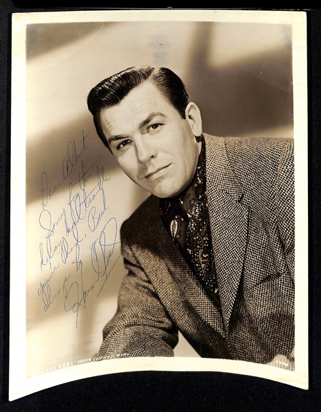 Lot of (6) Actors (8x10 & smaller) w. Jimmy Stewart, Tony Curtis, + (JSA Auction Letter)