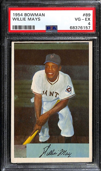 1954 Bowman Willie Mays #89 Graded PSA 4