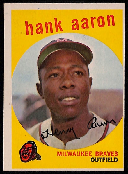 1959 Topps Hank Aaron #380 Lot of (2) - One PSA 4.5 and One Ungraded (GD/Miscut)