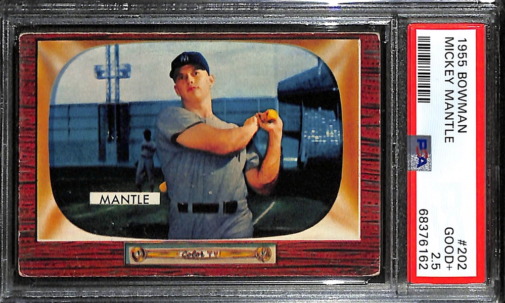 1955 Bowman Mickey Mantle #202 Graded PSA 2.5