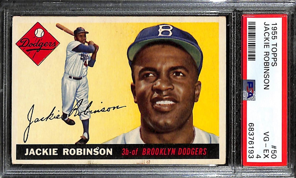 1955 Topps Jackie Robinson #50 Graded PSA 4