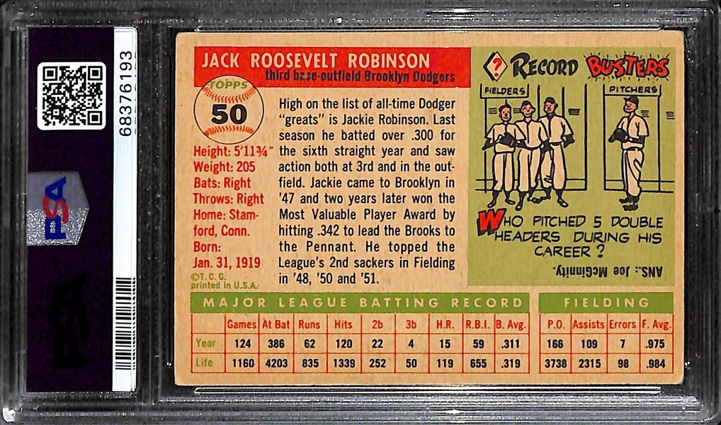 1955 Topps Jackie Robinson #50 Graded PSA 4