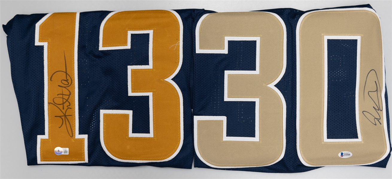 Lot of (2) St. Louis/LA Rams Autographed Jerseys w. Kurt Warner and Todd Gurley (Beckett Certs)