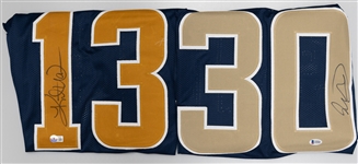 Lot of (2) St. Louis/LA Rams Autographed Jerseys w. Kurt Warner and Todd Gurley (Beckett Certs)