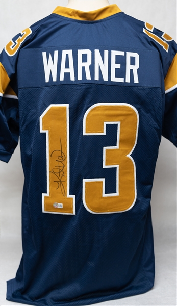 Lot of (2) St. Louis/LA Rams Autographed Jerseys w. Kurt Warner and Todd Gurley (Beckett Certs)