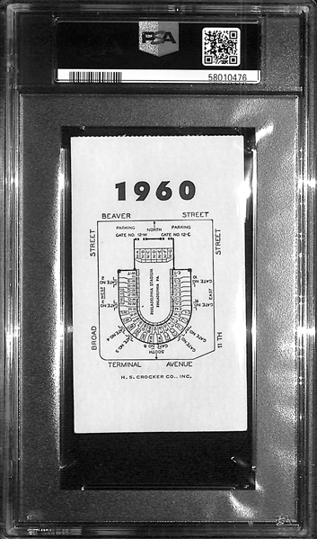 1960 Liberty Bowl Ticket Stub - Penn State 41; Oregon 12 - Graded PSA 6