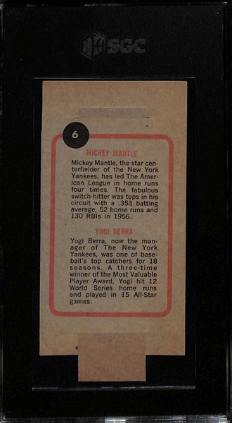 1965 Topps Push-Pull Mickey Mantle / Graded SGC 4