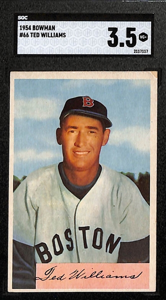 1954 Bowman Ted Williams #66 Graded SGC 3.5