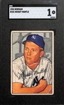 1952 Bowman Mickey Mantle #101 Graded SGC 1