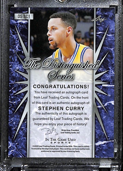 2022 Leaf In The Game Used Stephen Curry Autograph #d 1/4