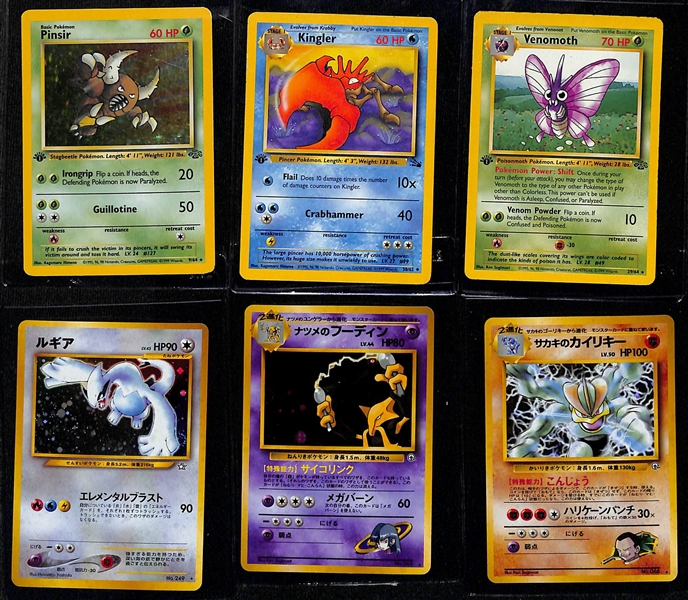 Lot of (80+) Early Pokemon Cards w. (3) First Edition and (20) Holo's w. Pinsir First Edition Holo