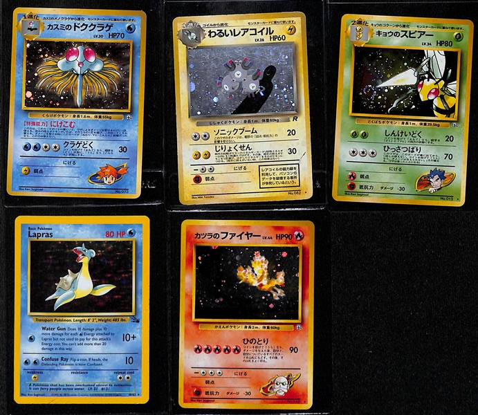 Lot of (80+) Early Pokemon Cards w. (3) First Edition and (20) Holo's w. Pinsir First Edition Holo