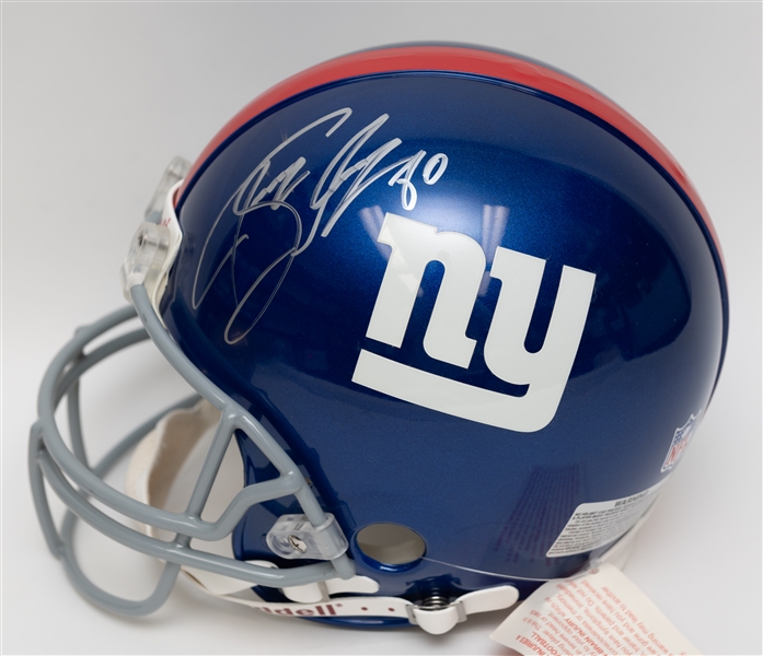 Jeremy Shockey Autographed Riddell New York Giants On Field Football Helmet and Autographed Football (JSA Certs.)