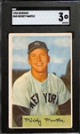 1954 Bowman Mickey Mantle #65 Graded SGC 3