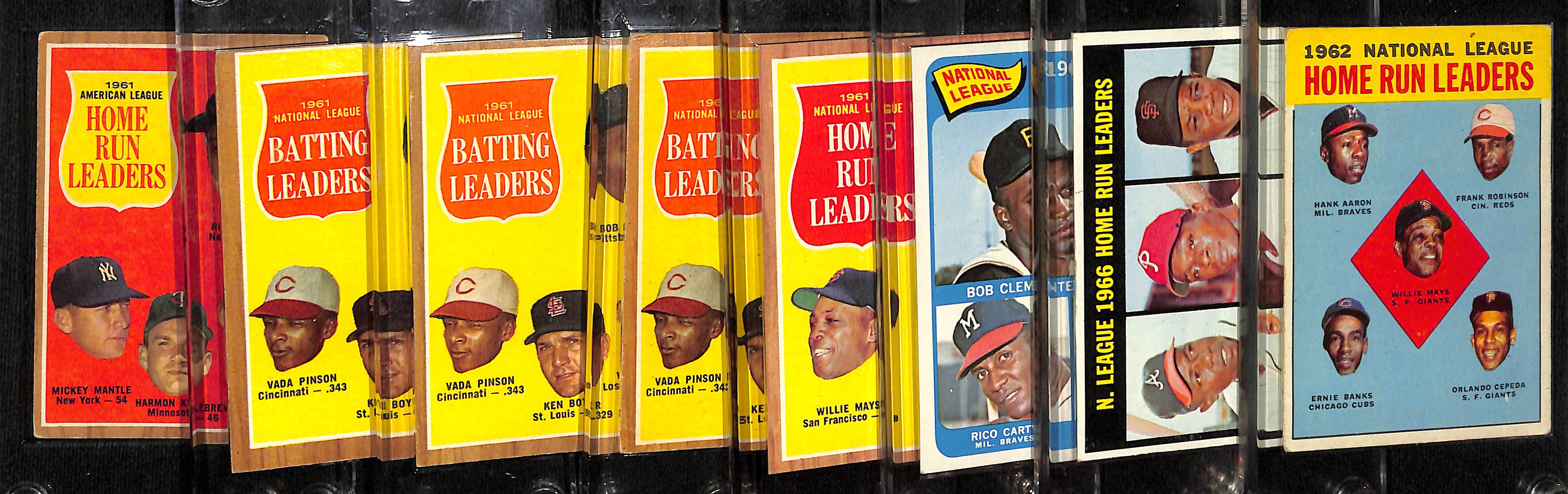 Lot Detail Lot of (8) 1960s Topps "Leaders" Baseball Cards w. 1962 AL