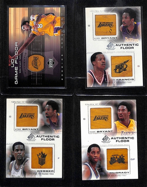 Lot Detail - Lot of (12) Kobe Bryant Game Floor Relic Cards