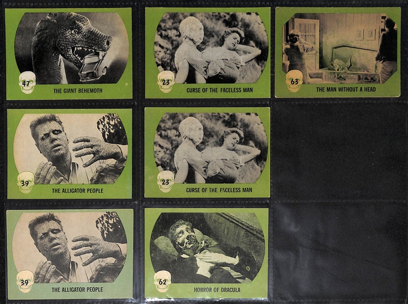 Lot of (69) Non-Sport Horror Monster Cards & (13) 1966 Monkees Cards