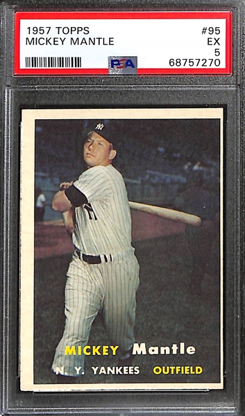 1957 Topps Mickey Mantle #95 Graded PSA 5