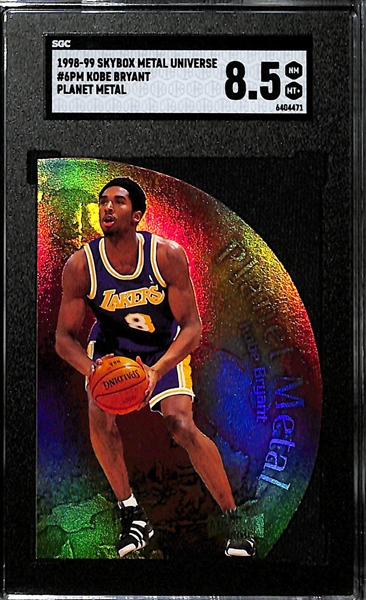 1998-99 Skybox Metal Universe Kobe Bryant Planet Metal #6PM Graded SGC 8.5