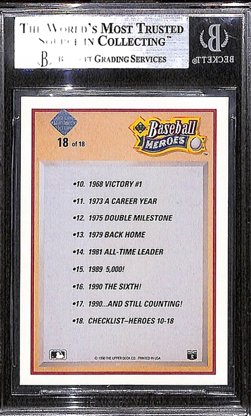 ULTRA RARE 1991 Upper Deck Heroes #18 Nolan Ryan w. Strike Out Kings  Inscription #ed 1100/2500 Autograph, Only 25 Examples are Inscribed - Beckett Authentic
