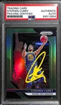 2018-19 Panini Prizm Basketball Stephen Curry Signed Green Parallel Card (PSA DNA Authenticated/Slabbed)