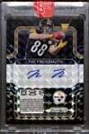 2021 Prizm Football Pat Freiermuth Rookie Patch Autograph Black Finite #1/1 - Laundry Tag