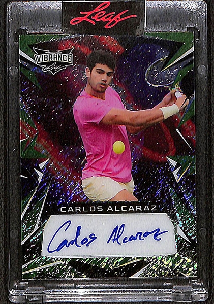 2023 Leaf Vibrance Carlos Alcaraz (2023 Wimbleton Winner) Autograph #d 3/6