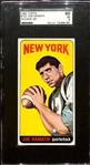 1965 Topps Joe Namath #122 Tall Boy Rookie Card Graded SGC 5