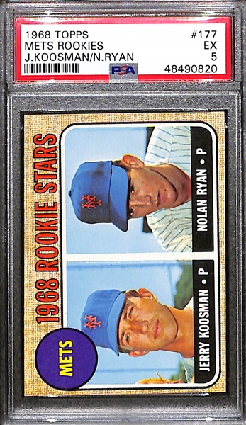 1968 Topps Nolan Ryan (HOF) Rookie Card #177 Graded PSA 5