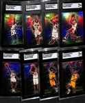 (8) Graded 1997-98 Skybox Premium Thunder & Lightning Inserts (Kobe. Shaq, Iverson, Pippen, Rodman, Hill, Hardaway, Garnett)