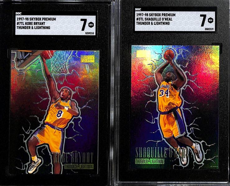 (8) Graded 1997-98 Skybox Premium Thunder & Lightning Inserts (Kobe. Shaq, Iverson, Pippen, Rodman, Hill, Hardaway, Garnett)