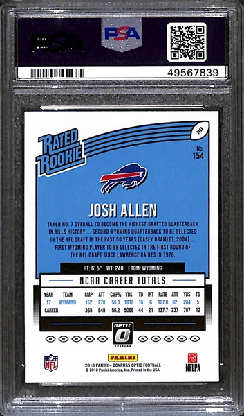 2018 Donruss Josh Allen #304 Rookie Card – Buffalo Bills – Near Mint *READ*