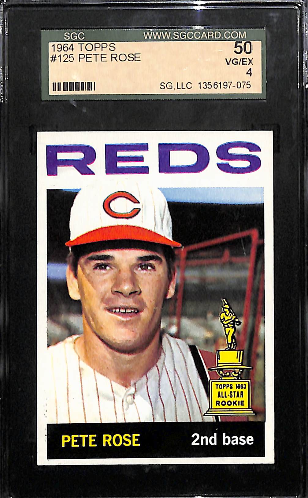 Lot Detail 1964 Topps Pete Rose (HOF) 125 Card Graded SGC 4 (50)