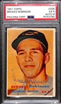 1957 Topps Brooks Robinson Signed Rookie Card #328 Graded PSA 5 (Autograph Grade 8)