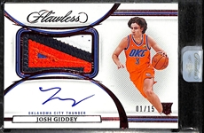 2021-22 Panini Flawless Josh Giddey Rookie Patch Autograph Ruby Card (#/15)