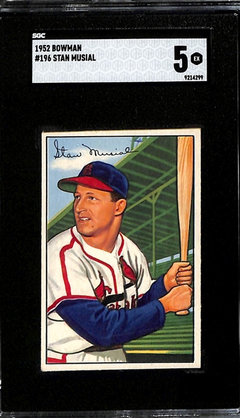 1952 Bowman Stan Musial #196 Graded SGC 5