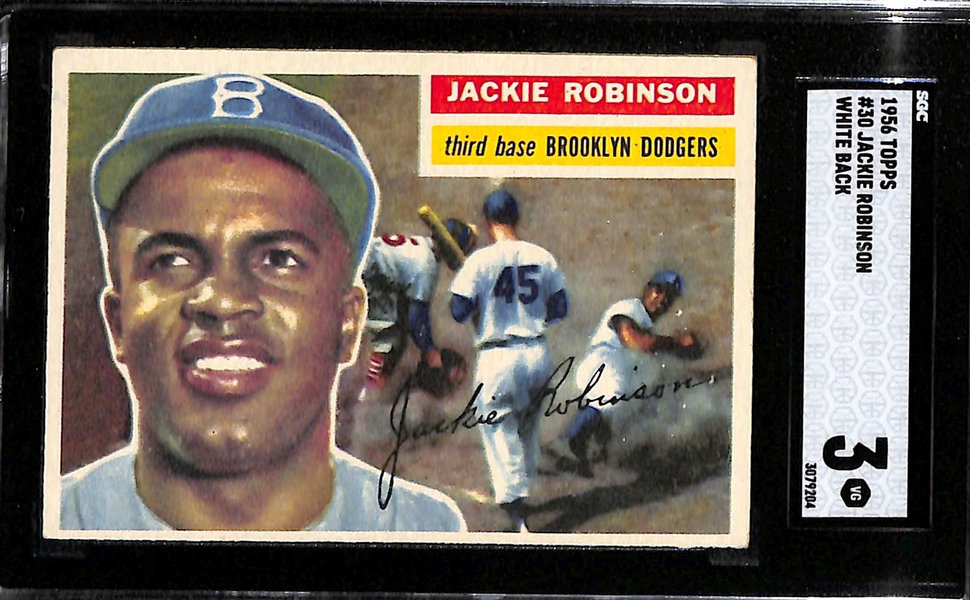 1956 Topps Jackie Robinson #30 Graded SGC 3