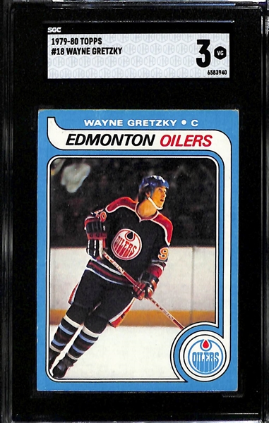 1979-80 Topps Wayne Gretzky Rookie Card #18 Graded SGC 3