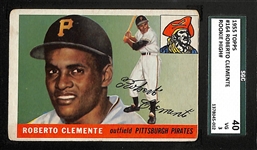 1955 Topps Roberto Clemente Rookie Card Graded SGC 3