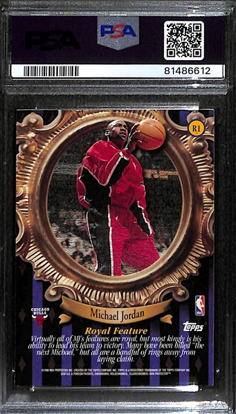 1998-99 Topps Michael Jordan Roundball Royalty Refractor #R1 Graded PSA 8